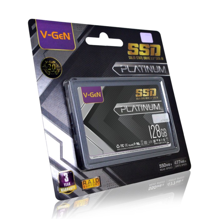 SSD V-Gen 128GB SATA 3 Solid State Drive 2.5 VGEN